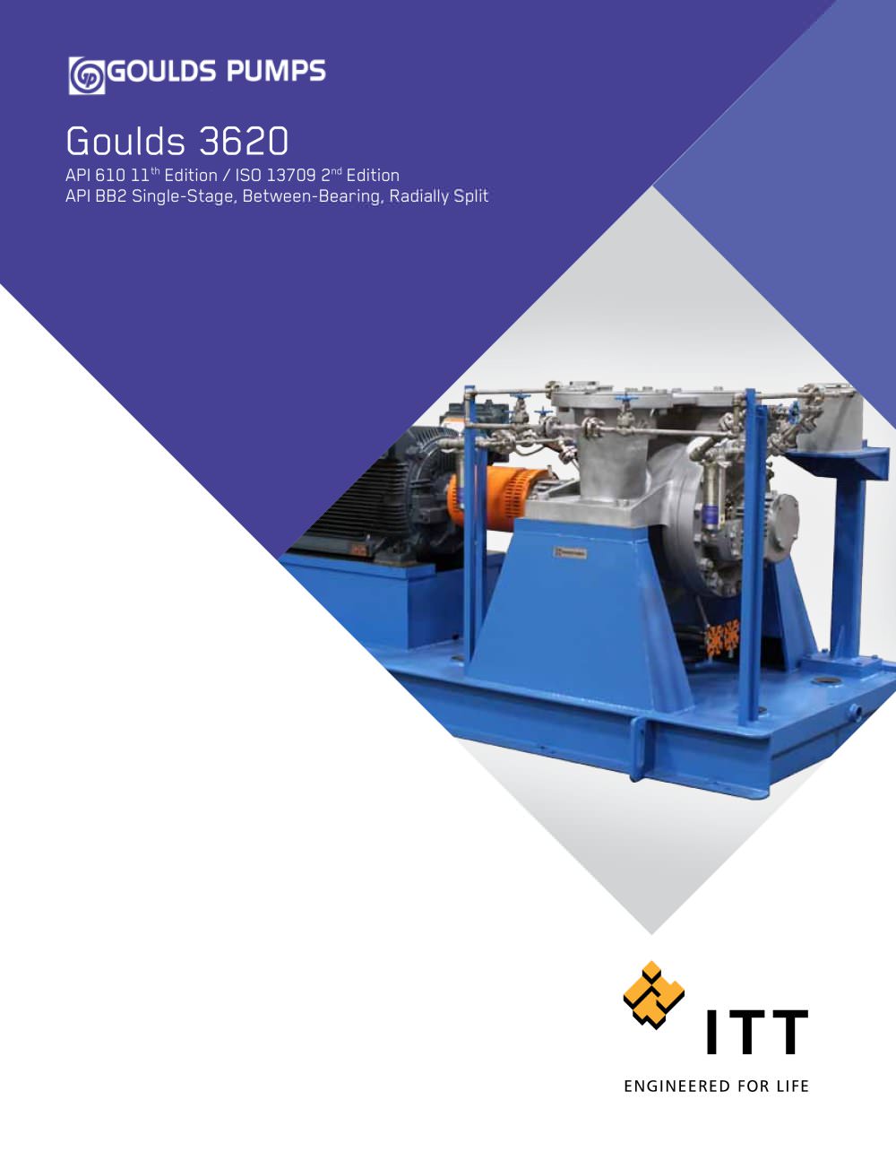 Goulds 3620 API-610 10th Edition/ISO 13709 API BB2 Single-Stage, Between-Bearing, Radially Split - Goulds Pumps