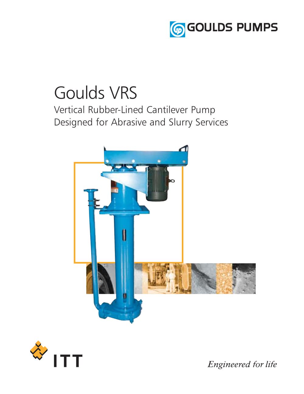 Goulds VRS Vertical Rubber-Lined Cantilever Pump Designed for Abrasive and Slurry Services - Goulds Pumps
