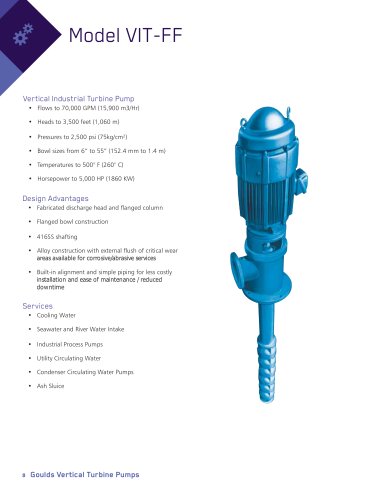 VIC / VIS / VIT Goulds Vertical Turbine Pumps