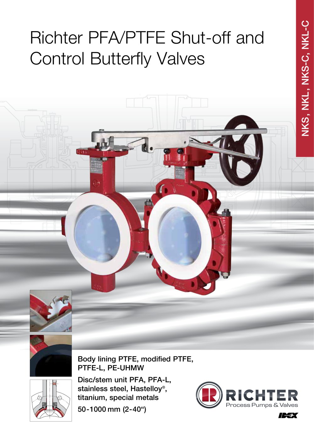 Richter PFA/PTFE Shut-Off and Control Butterfly Valves - Richter Chemie Technik