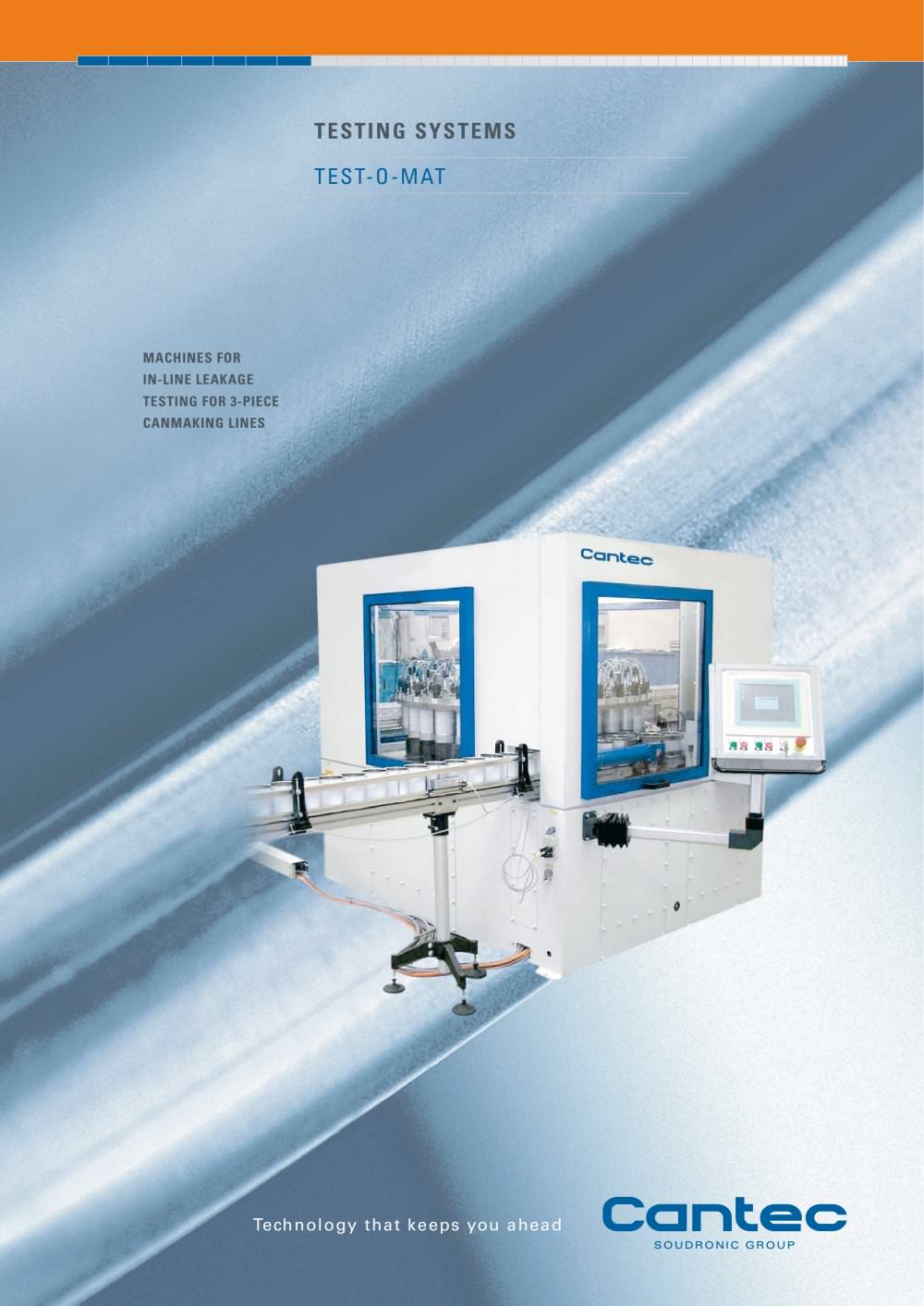 TEST-O-MAT Machines for in-line leakage testing for 3-piece canmaking lines - Cantec