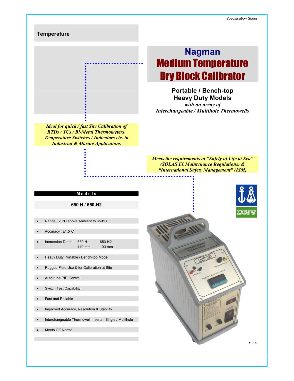 Model 650H - Nagman Group of Companies