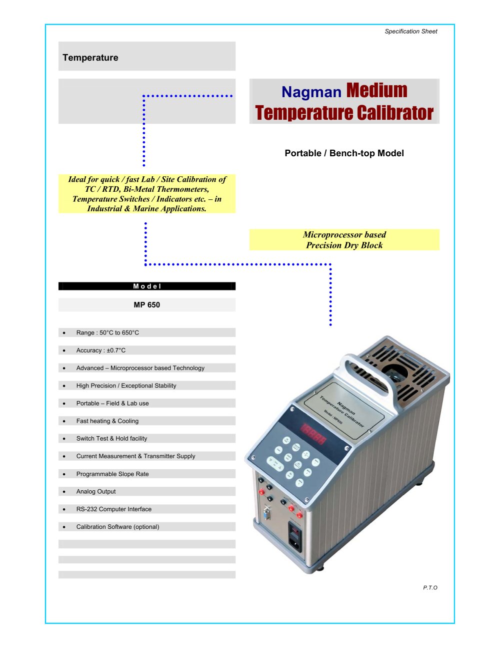 Model MP650 - Nagman Group of Companies