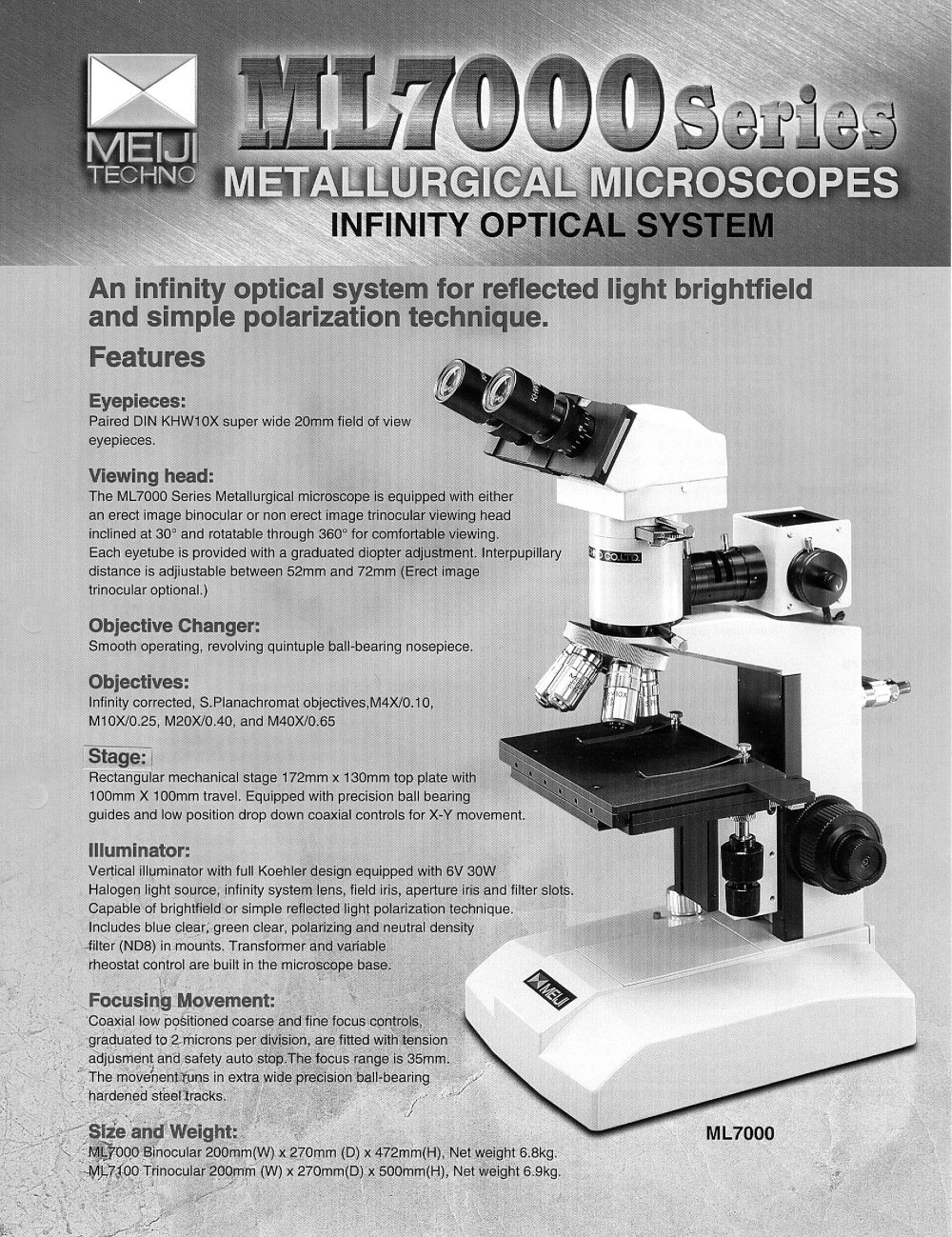 Metallurgical Microscopes - MEIJI TECHNO