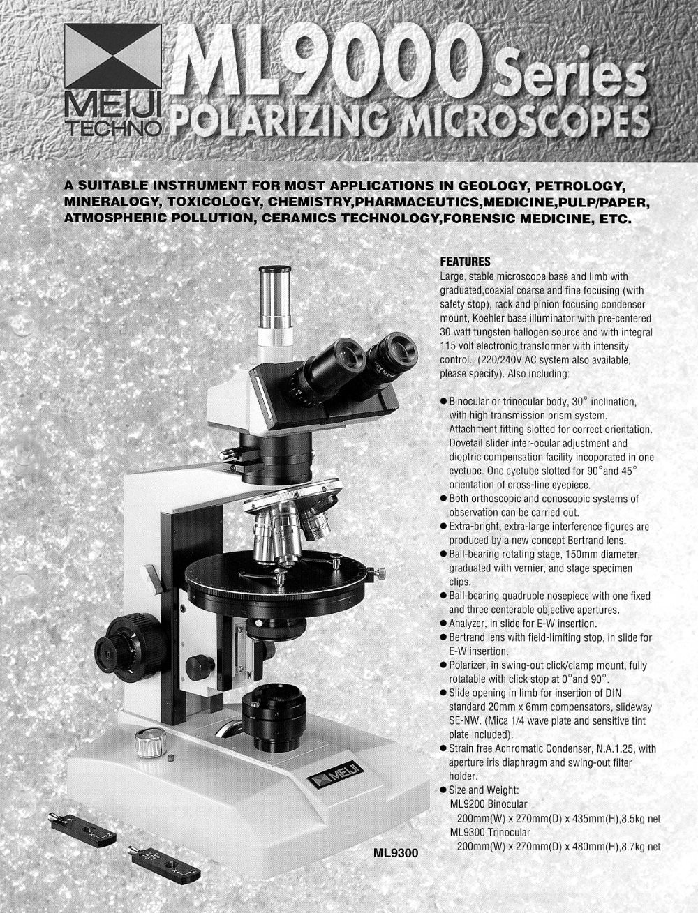 Polarizing microscopes - MEIJI TECHNO