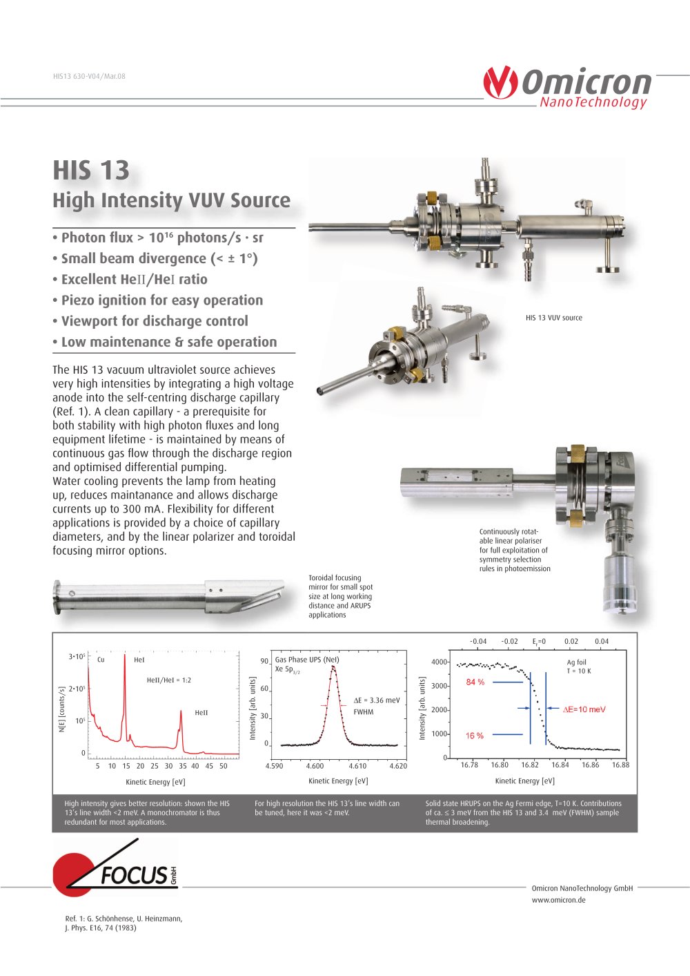 HIS 13 High Intensity VUV Source - OMICRON