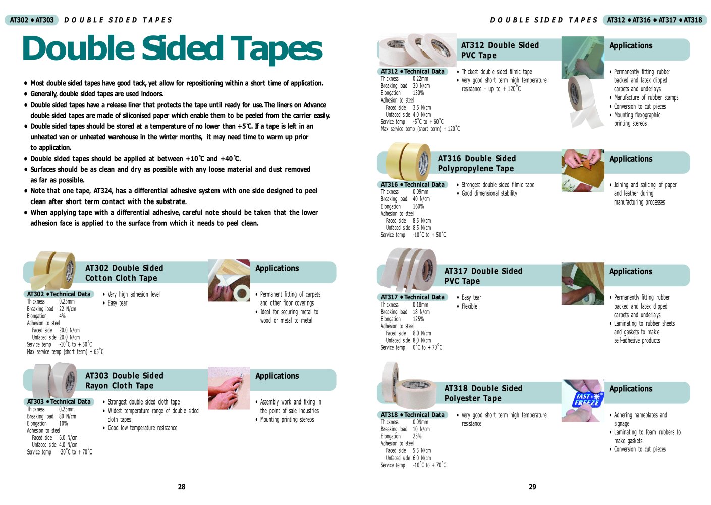 Double Sided Tapes - Advance Tapes