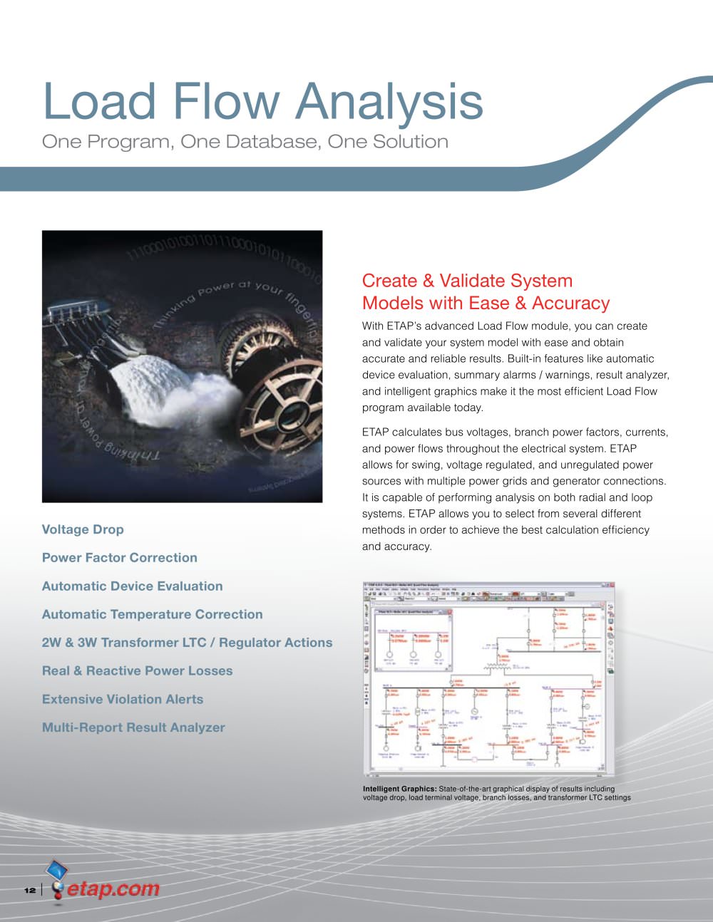 Load Flow Analysis brochure - Etap