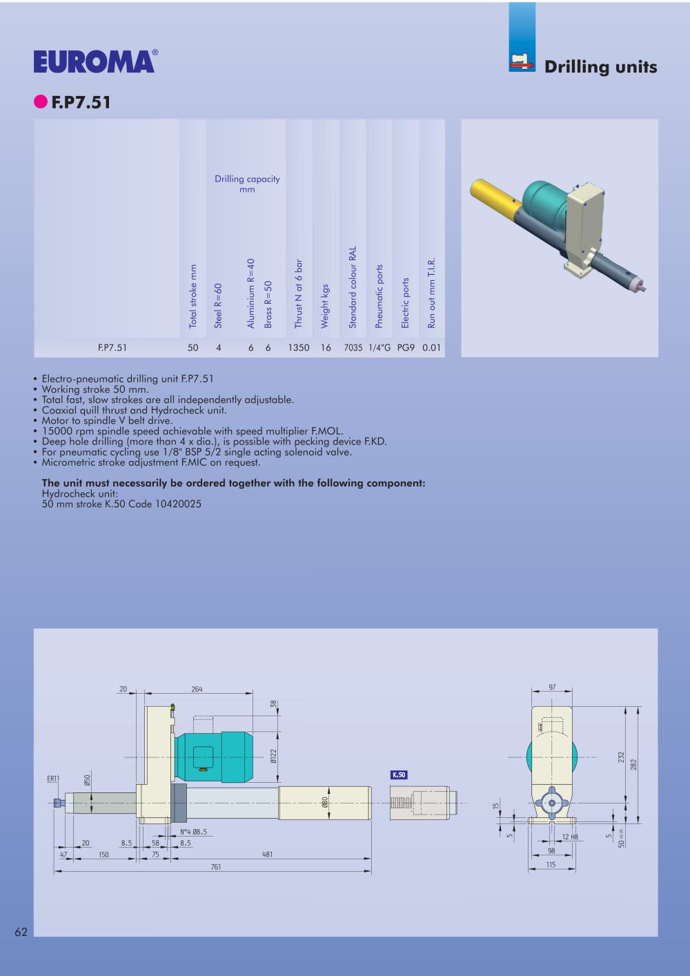 F.P7.51   -  Drilling units - EUROMA