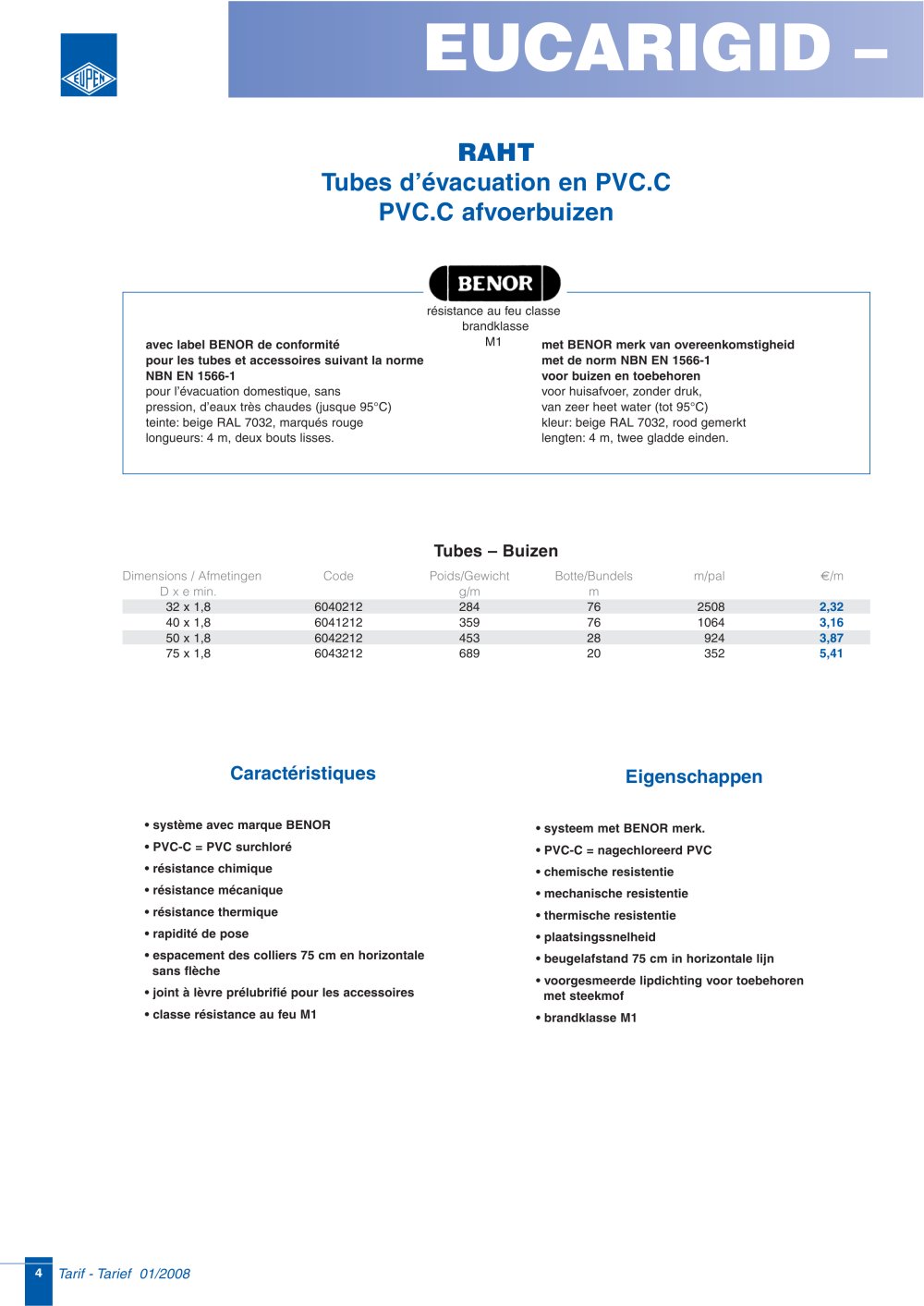 HOT DOMESTIC WATER - Eupen Plastic Pipe Division
