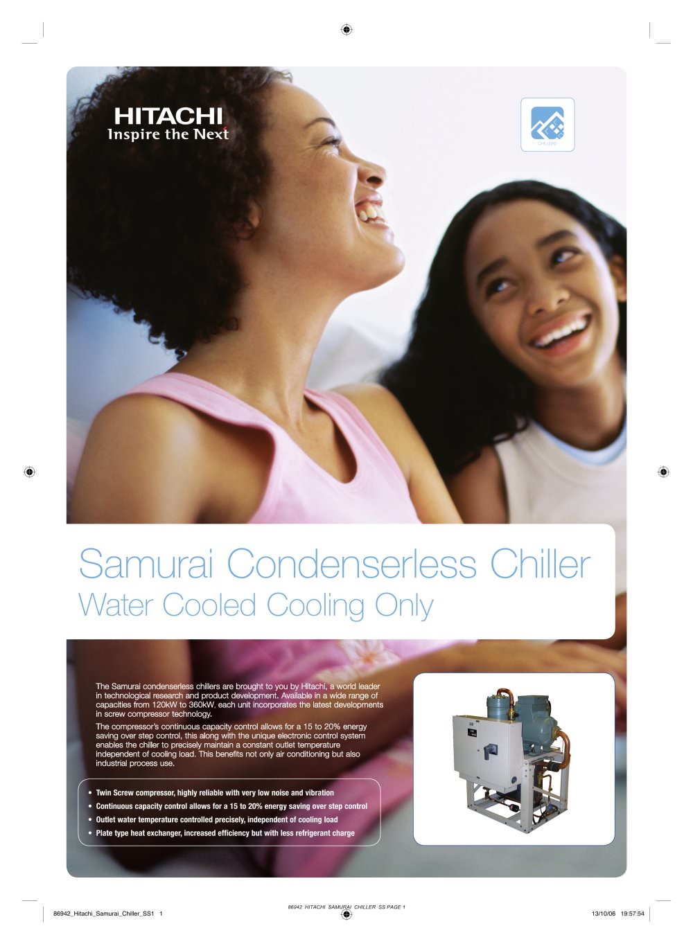 Samurai Condenserless Chiller - Hitachi Air-conditioning & Refrigeration Division