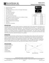 Silicon Designs Model 2210 Analog Accel �4V Differential Output or 0.5V to 4.5V Single Ended Output
