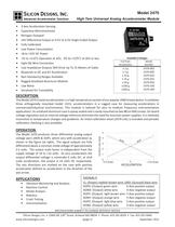 Silicon Designs Model 2470 Triaxial Analog Accelerometer Module, �4V Differential Output or 0.5V to 4.5V Single Ended Output, +8 to +32V DC Power