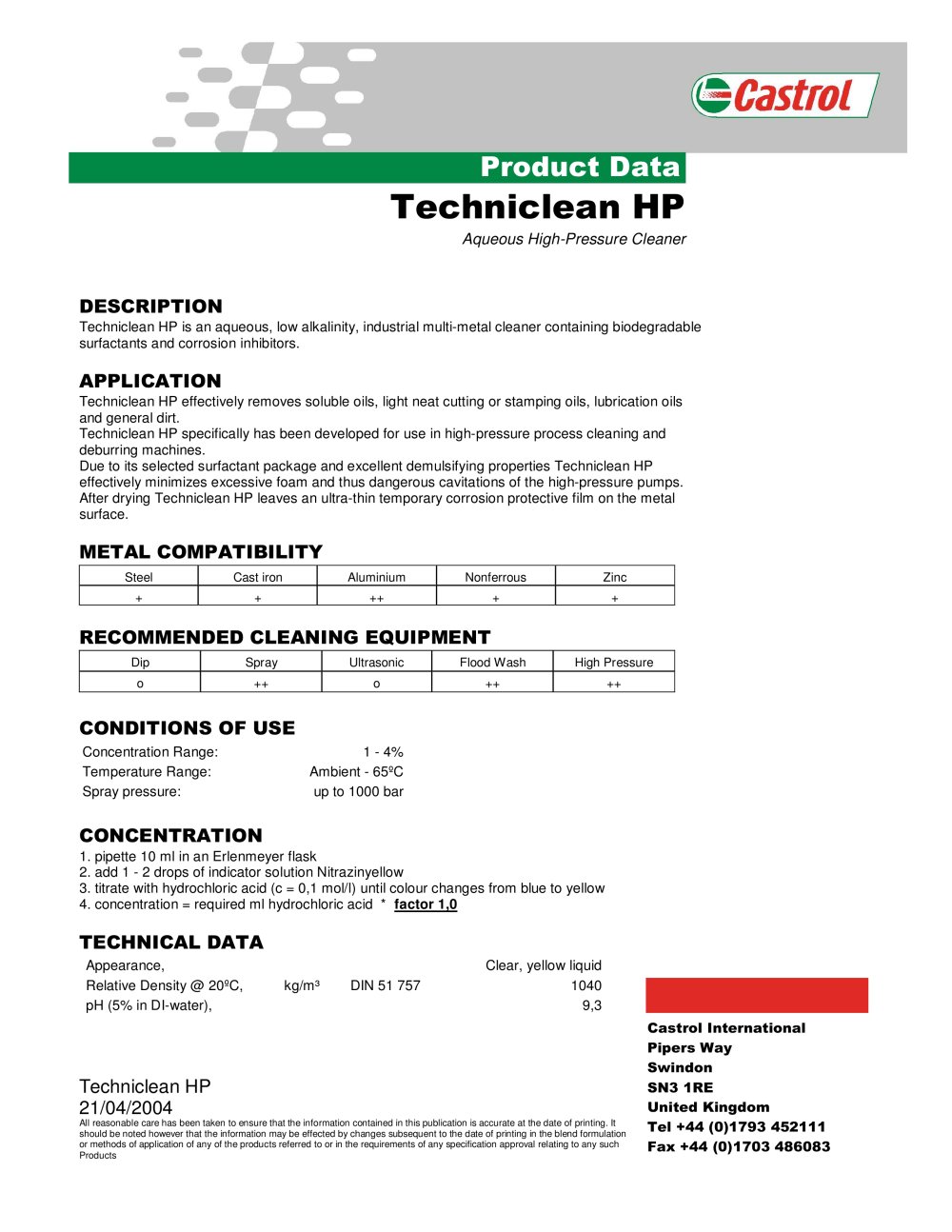 CASTROL Industrial - 145436, 310518