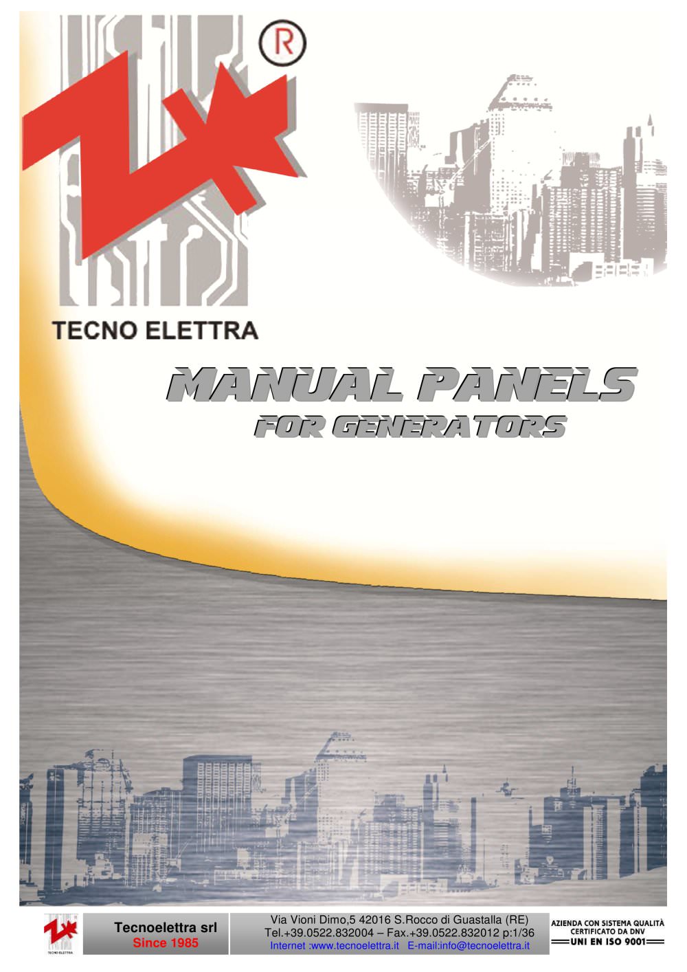 TECNOELETTRA MANUAL PANELS 2011 - Tecnoelettra