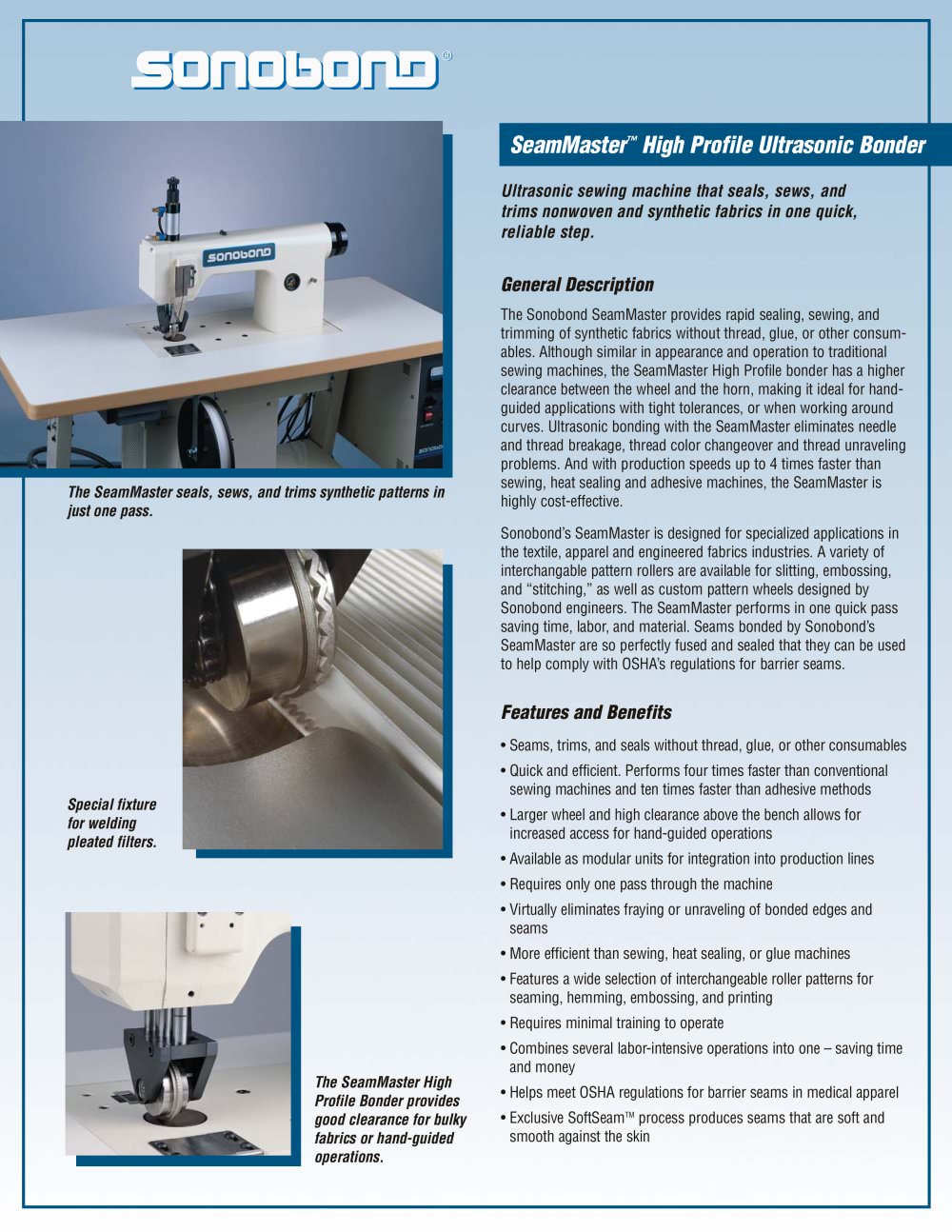 Sonobond Ultrasonics - 62993, 148921, 253687, 16044
