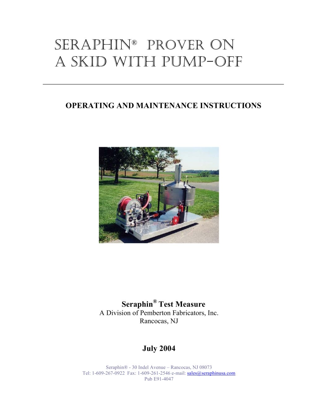 Seraphin Test Measures - 