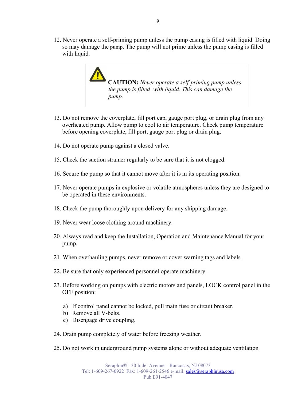 Seraphin Test Measures - 2505, 101079, 208173