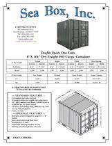8' Dry Freight ISO Cargo Container