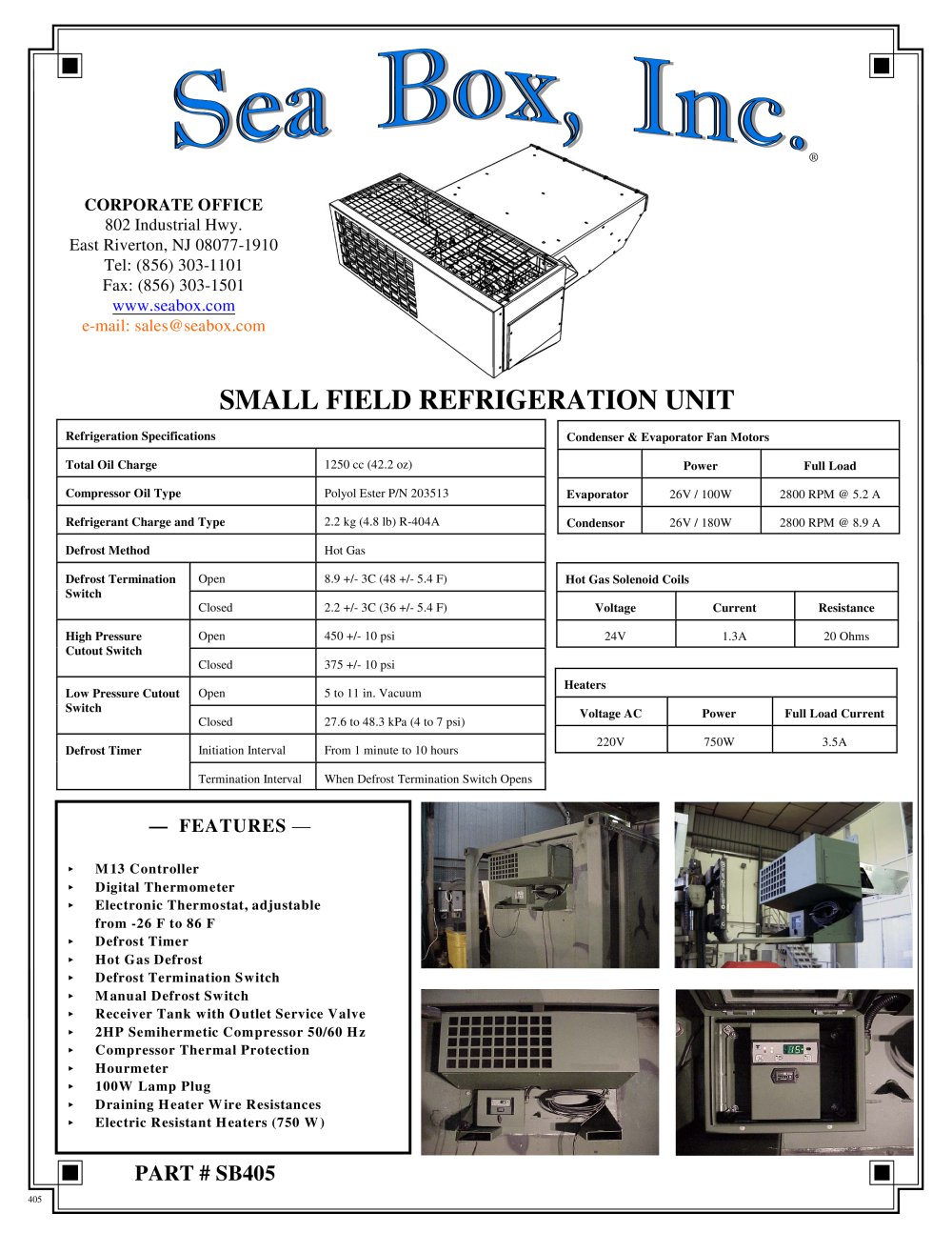Small Field Refrigeration Unit - Sea Box