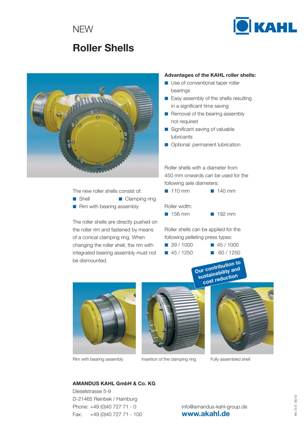 Roller Shells - Our contribution to sustainability and cost reduction - Amandus Kahl