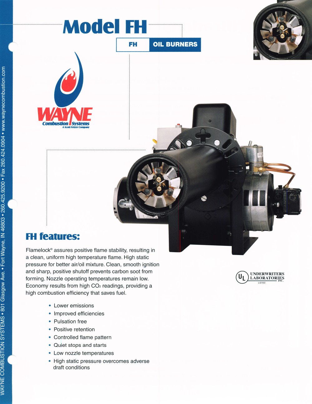 FH Oil Powered Burners - Wayne Combustion Systems
