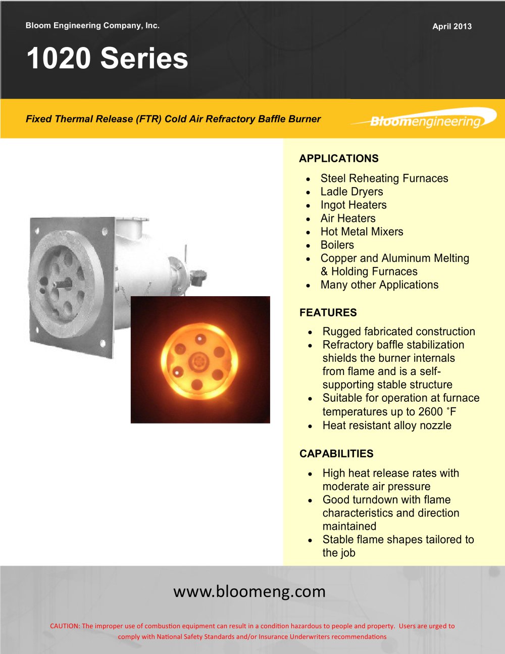 Direct Fired Burners  1020 - Bloom Engineering