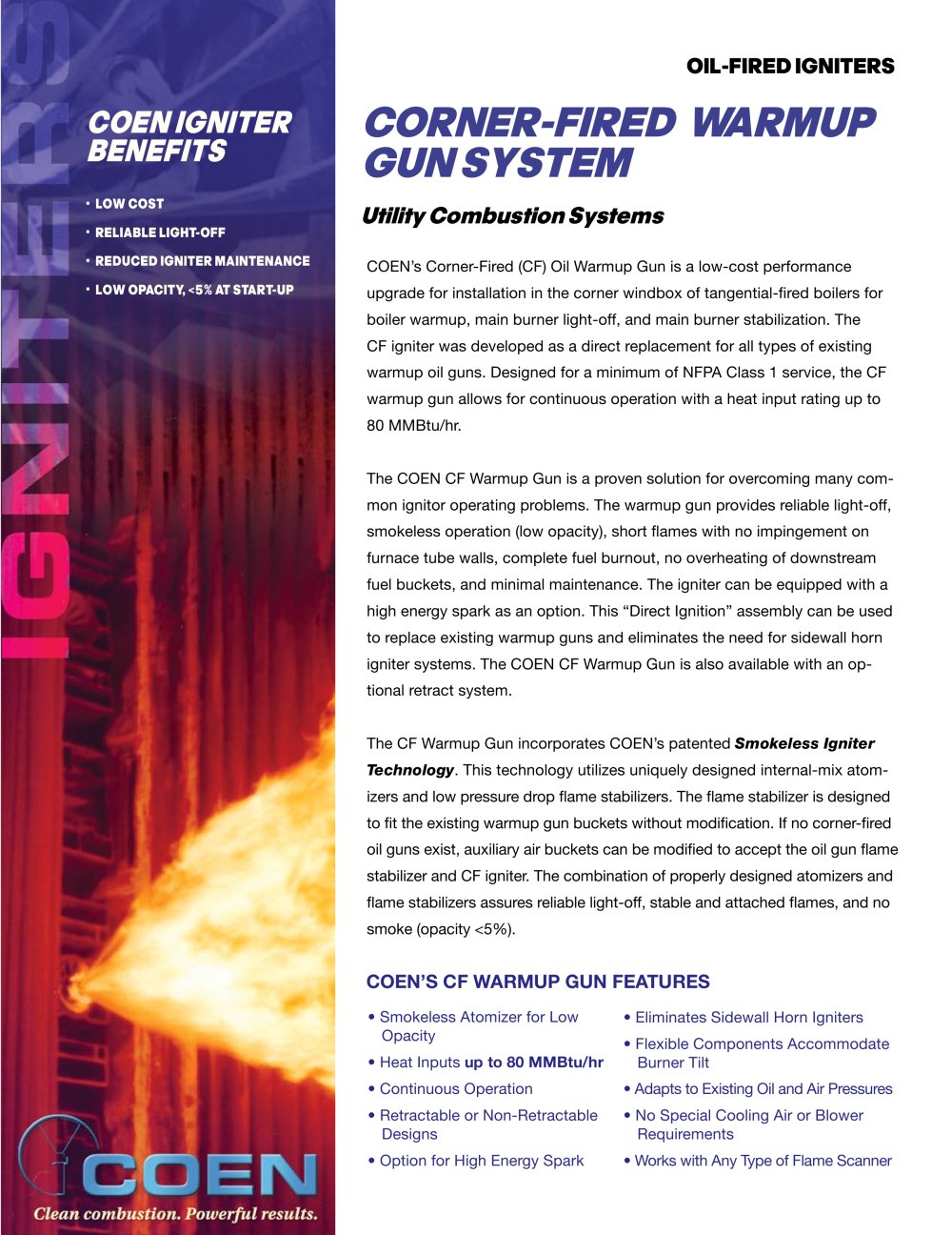 Corner-Fired Warmup Gun System - Coen