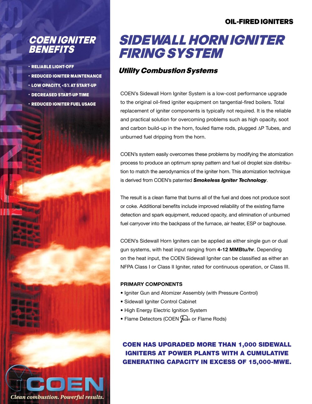 Sidewall Horn Igniter Firing System - Coen