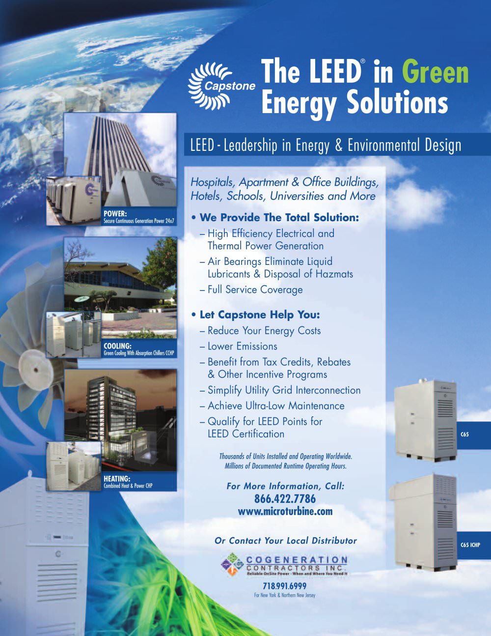 LEED specsheet Cogeneration Contractors - CAPSTONE TURBINE