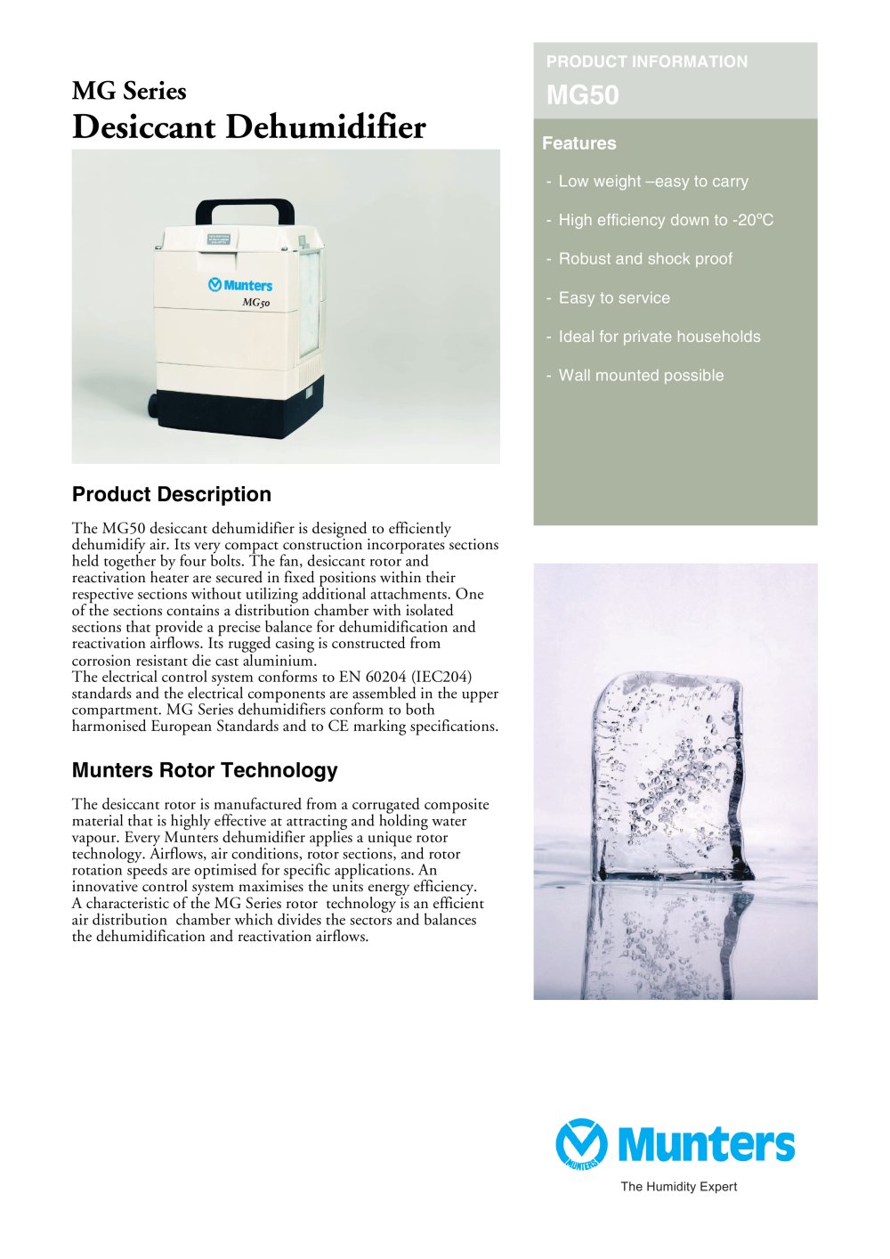 Dehumidification Systems MG50 - Munters