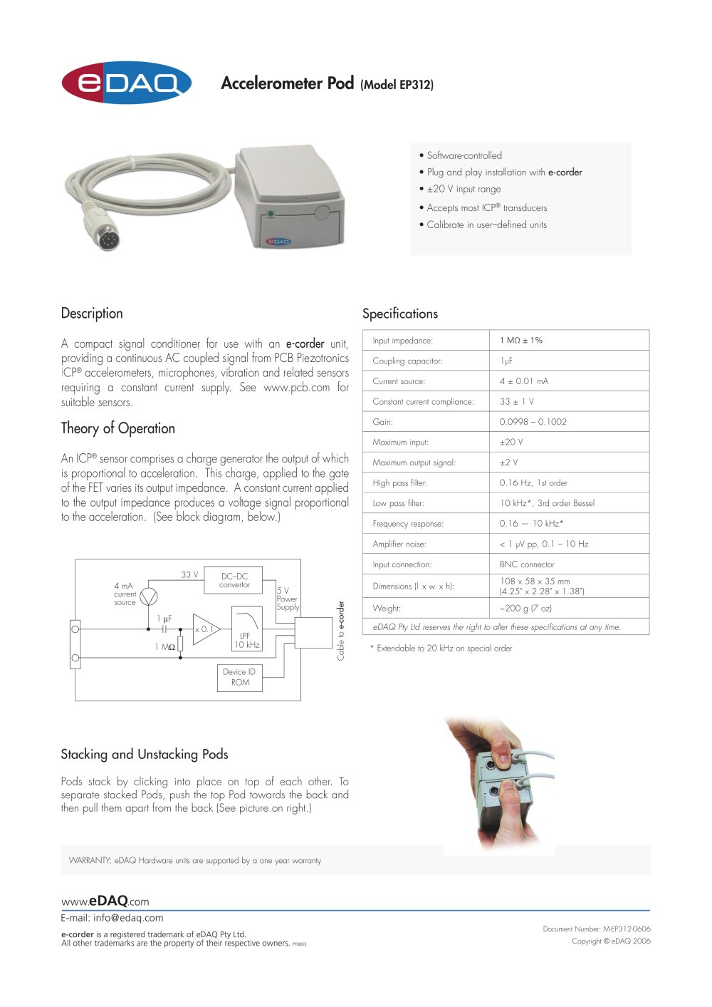 Accelerometer Pod - eDAQ