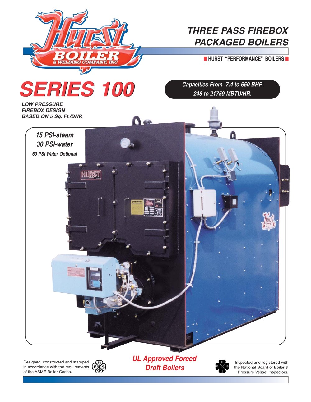 Firebox Boilers Series 100 Brochure - Hurst Boiler