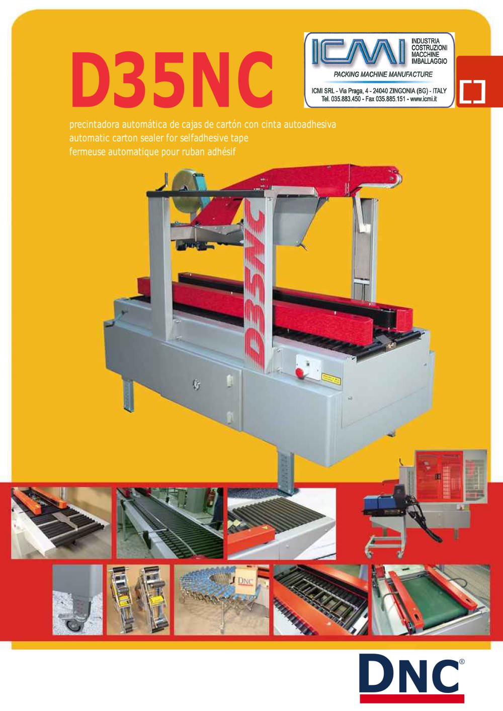 DNC's taping machines for self-adhesive tape D35 - ICMI
