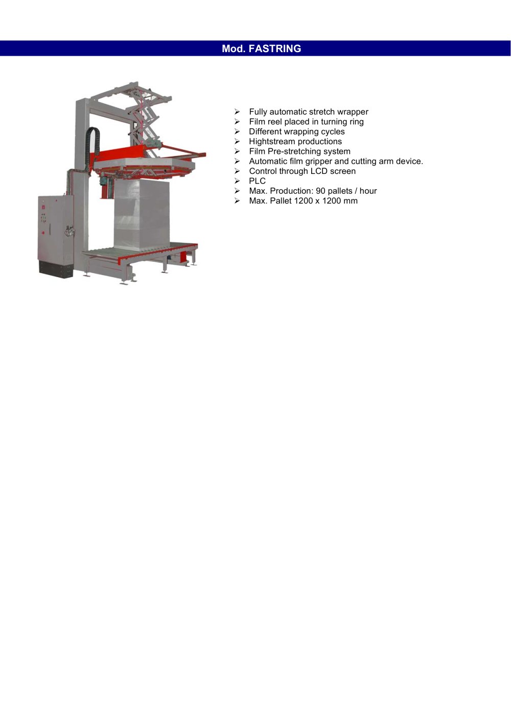 WRAPPING MACHINES LEAFLETS: Fully Automatic FASTRING - ICMI