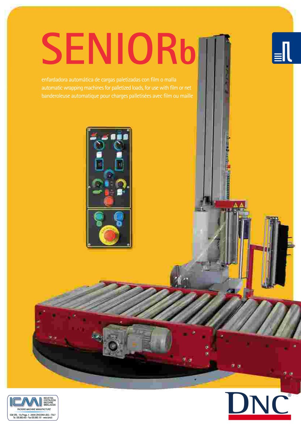 WRAPPING MACHINES LEAFLETS: Fully Automatic 	SENIOR-B - ICMI