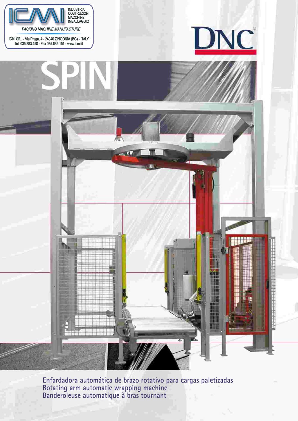 WRAPPING MACHINES LEAFLETS: Fully Automatic SPIN - ICMI