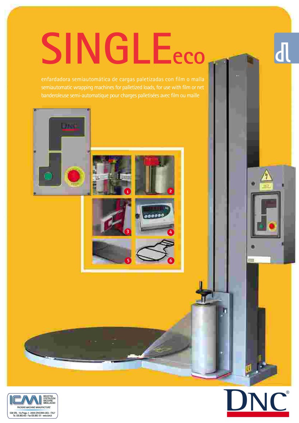WRAPPING MACHINES LEAFLETS: Semi-Automatic SINGLE-ECO - ICMI