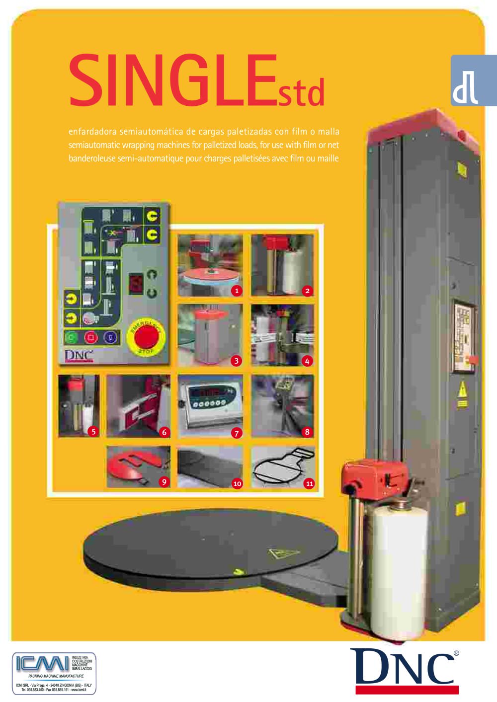 WRAPPING MACHINES LEAFLETS: Semi-Automatic SINGLE-STANDARD - ICMI