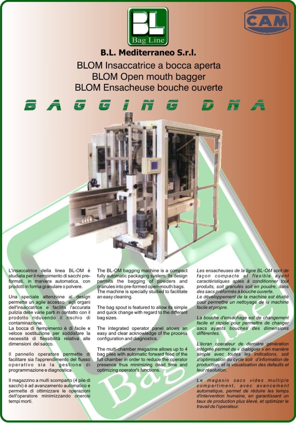 Automatic open mouth bagger - BLOM - CAM