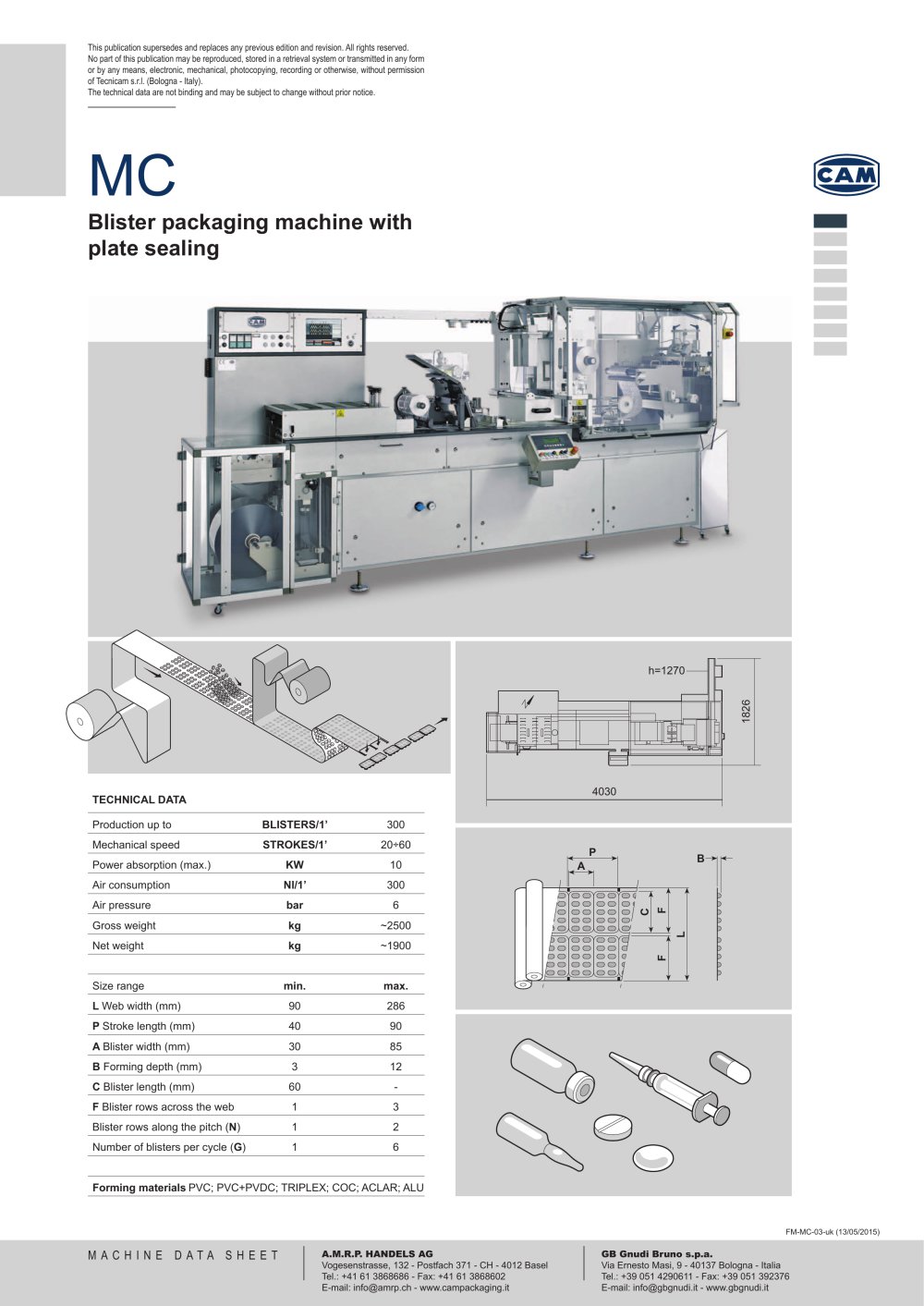 MC Automatic Blister Packing Machine - CAM