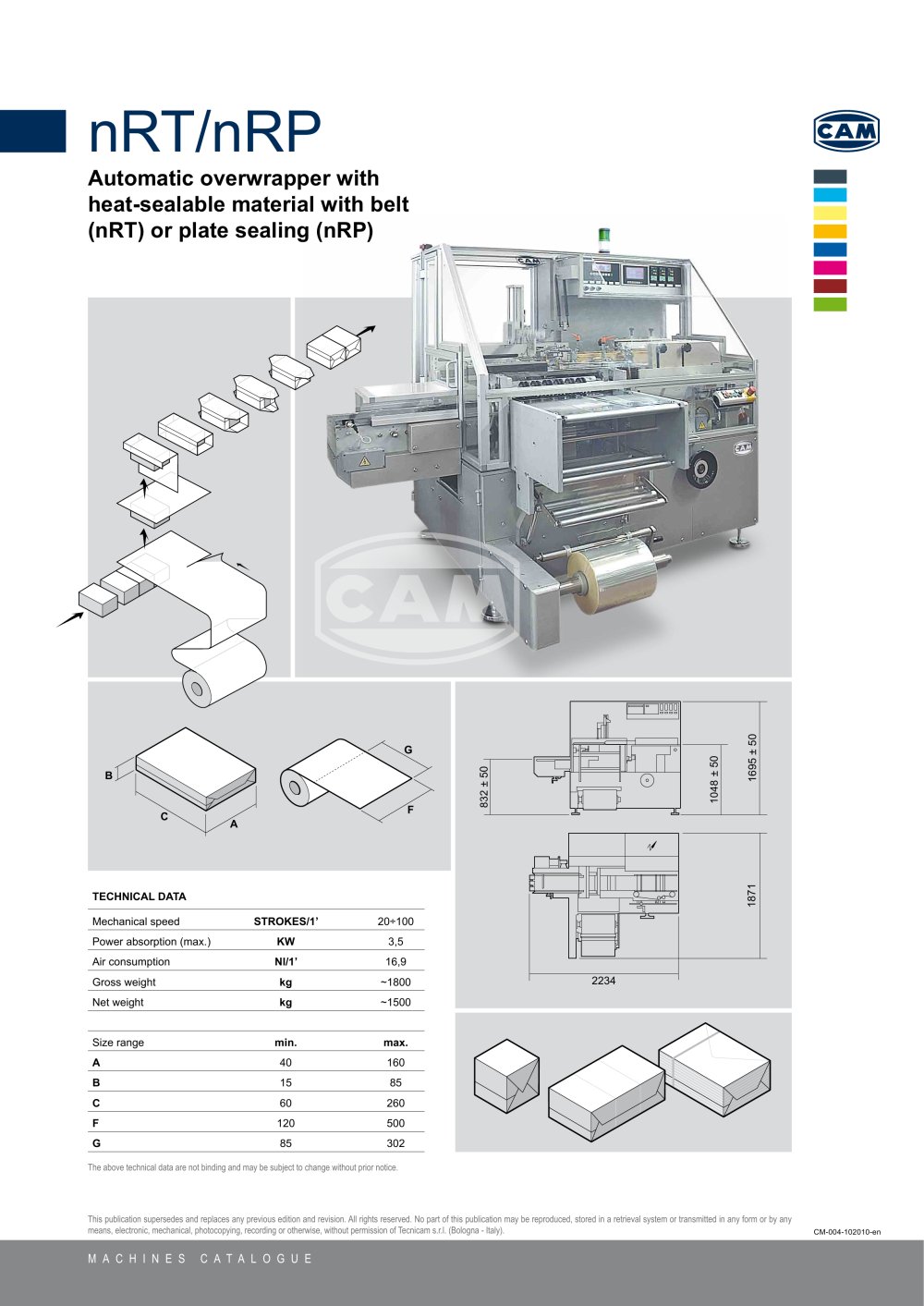 nRT/nRP automatic overwrapper with belt or plate sealing - CAM