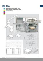 RA automatic overwrapper with heat-sealable material for large size products