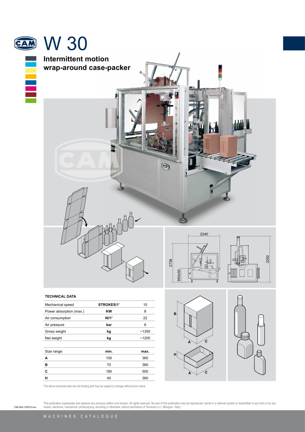 W30 intermittent motion wrap-around case packer - CAM