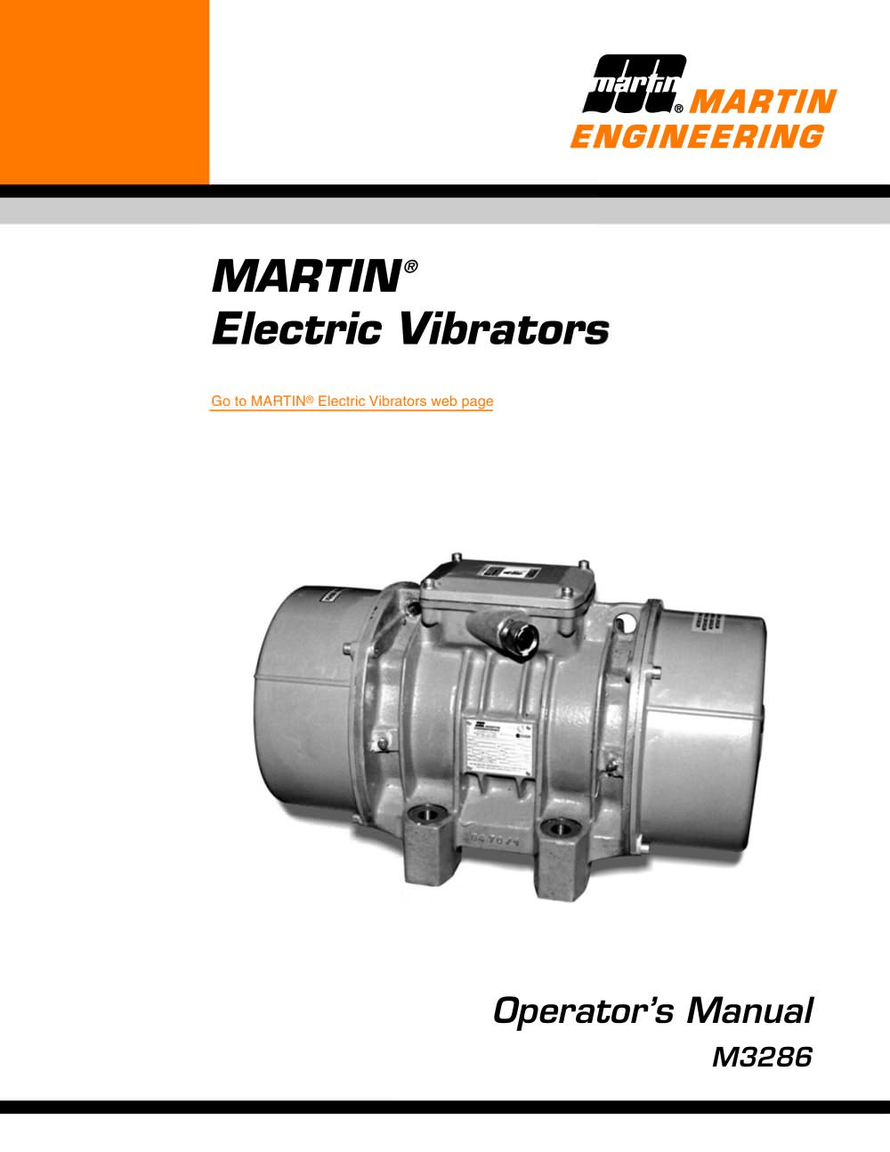MARTIN&reg; Electric Vibrators CD Series - Martin Engineering
