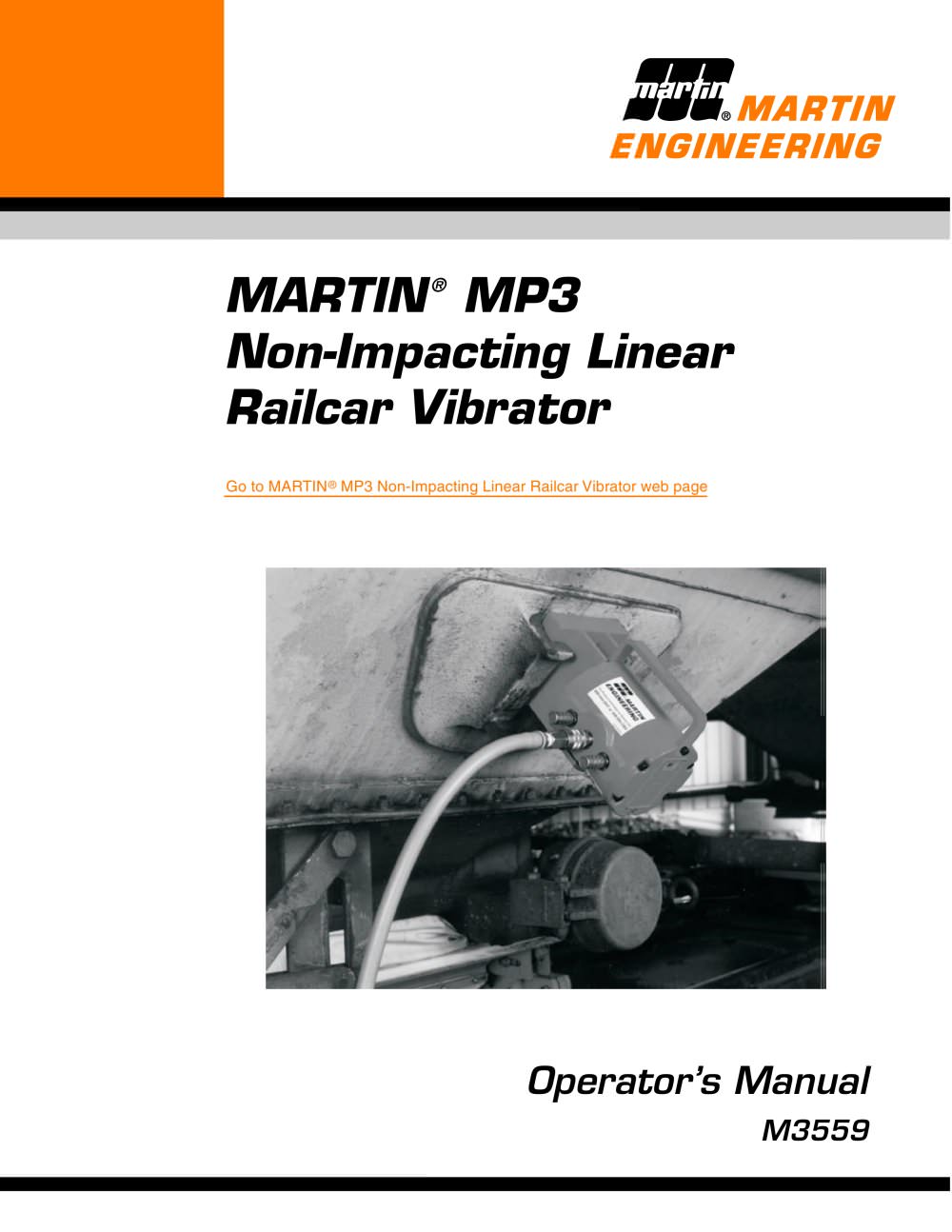 MARTIN&reg; MP3 Railcar Vibrator - Martin Engineering
