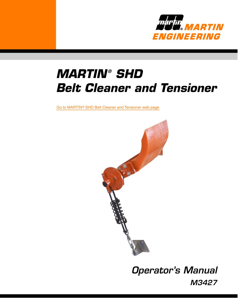 MARTIN&reg; SHD Belt Cleaner - Martin Engineering