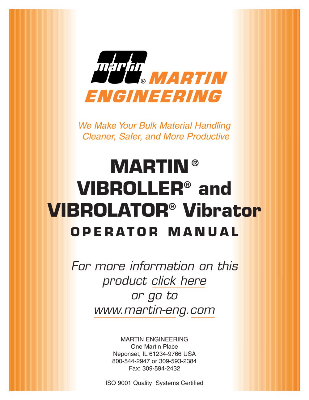 MARTIN&reg; VIBROLLER� Pneumatic Roller Vibrators - Martin Engineering