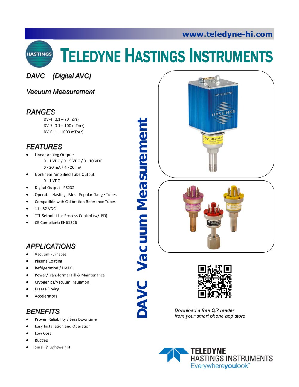 DAVC, active vacuum controller - Teledyne Hastings Instruments
