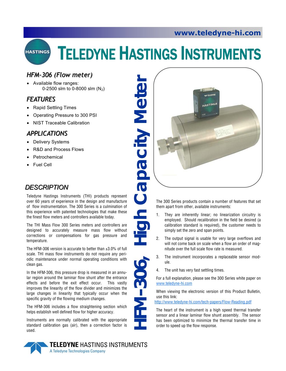 HFM-306 - Teledyne Hastings Instruments